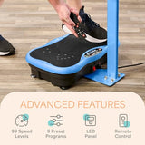 Lifepro TrimLite Whole Body Vibration Plate with Handlebars, 99 Speed Levels, Bluetooth Speaker, Resistance Bands and Remote for Exercise and Lymphatic Drainage Massage