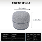 Ottossage Massaging Ottoman with Removable Lid, Air Compression, Shiatsu Kneading, Intense Vibration, Heat Therapy and Upgraded li-ion Battery