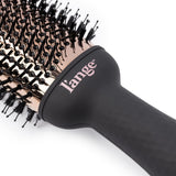 LANGE HAIR Le Volume 2-in-1 Titanium Brush Dryer, 75MM Hot Air Styler with Oval Barrel, Black