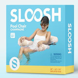 Sloosh Inflatable Pool Lounge Chair with Plant Pattern, Floating Hammock Mat for Adults, Water Raft for Pool, Beach and Summer Parties