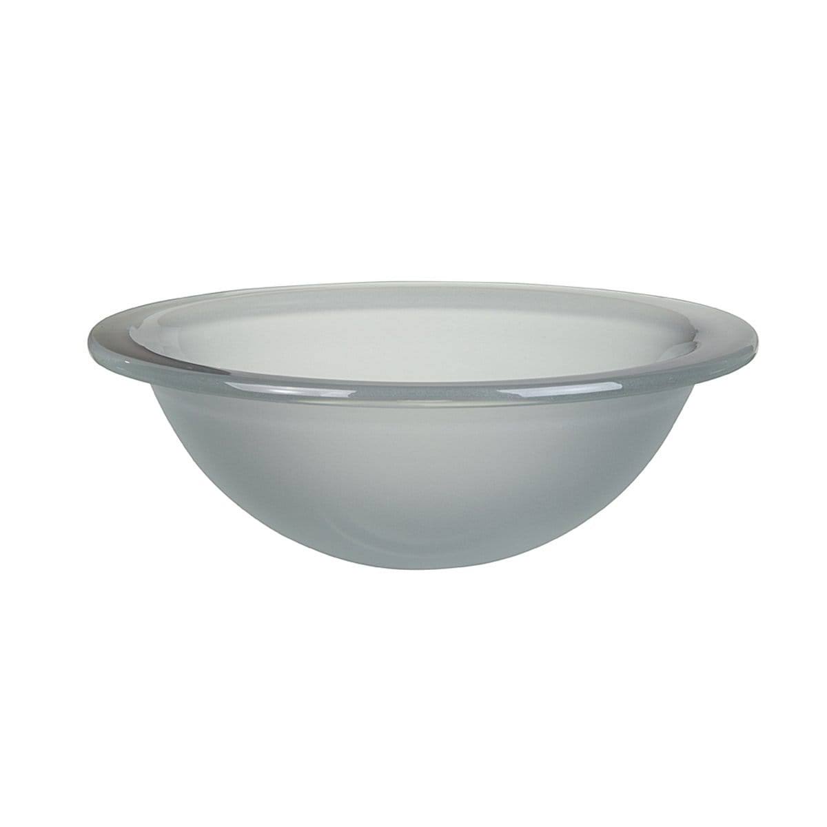 Decolav 1000TU Round Undermount Bathroom Sink, Frosted Crystal Glass Translucence Finish