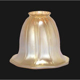 B&P 2 1/4-Inch Lamp Fitter with Art Glass Shade and Gold Iridescent Finish