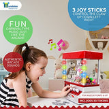 Bundaloo Mini Claw Machine Arcade Game with Lights and Sound, Candy Grabber Prize Dispenser Toy for Kids, Boys and Girls