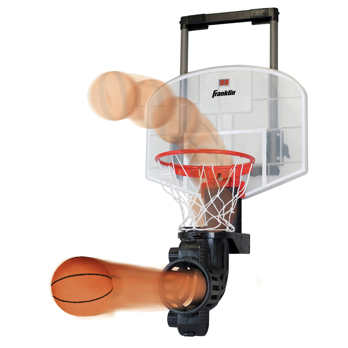 Franklin Sports Mini Basketball Hoop for Over-the-Door Play, Featuring Rebounder and Automatic Ball Return