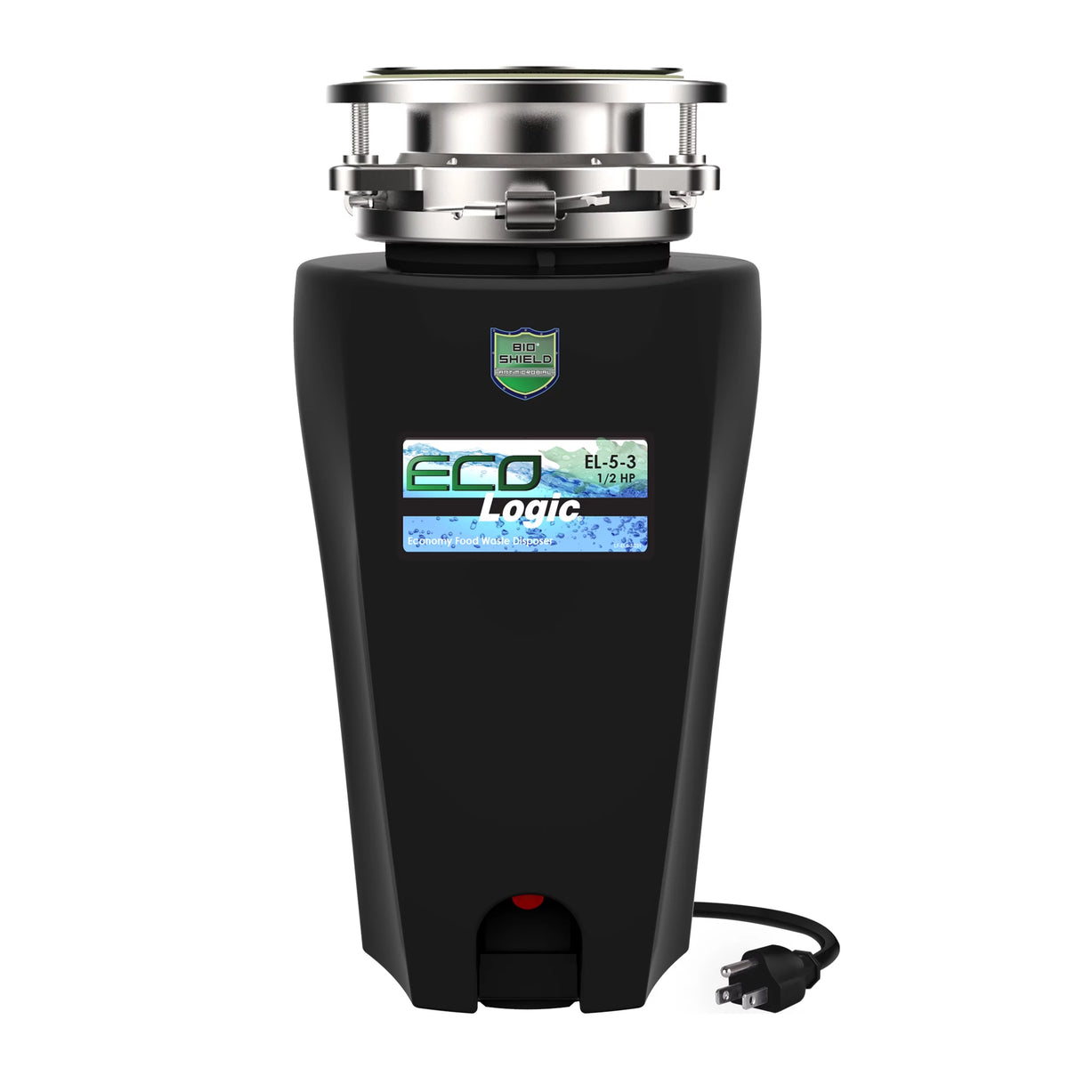 Eco Logic 1/2 HP Garbage Disposal with Attached Power Cord, 10-US-EL-5-3B