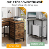 Space-Saving L-Shaped Computer Workstation by Tribesigns, Featuring 6 Drawers, 47-Inch Corner Desk, CPU Stand and Home Office Writing Space