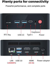 Beelink SER4 Mini Gaming PC with Windows 11, AMD Ryzen 7 4800U 7nm Processor, 8C/16T up to 4.2GHz, 32GB DDR4 RAM, 512GB NVMe SSD, 4K@60Hz Triple Display, Dual HDMI and Type-C, 57W, WiFi 6E, Bluetooth 5.0