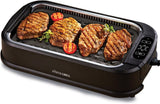 Power XL Indoor Electric Grill & Griddle with Removable Nonstick Plates, Glass Lid, 1500 Watt, Black, 21X 15.4X 8.1