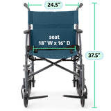 Medline Lightweight Portable Transport Wheelchair