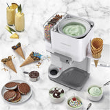 Cuisinart ICE-48 1.5-Quart Soft Serve Ice Cream Maker for Frozen Yogurt, Sorbet, Gelato, and Drinks, White