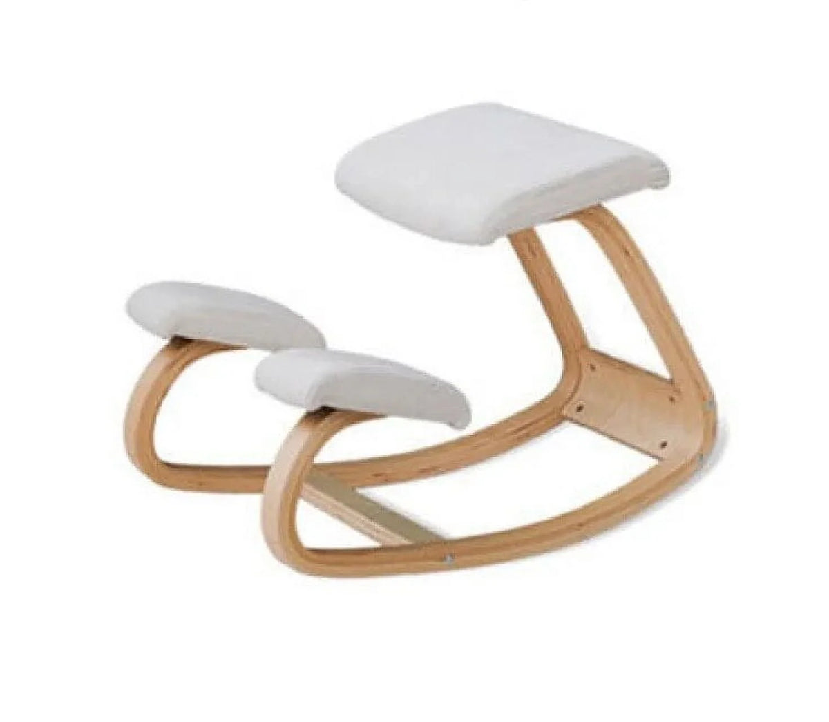 Ergonomic Kneeling Chair and Rocking Stool with Thick Cushion, Wood Frame and Posture-Supporting Design for Office or Computer Use