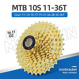 VG SPORTS 10-Speed Bicycle Cassette with Multiple Gear Options: 11-25T, 11-28T, 11-32T, 11-36T, 11-40T, 11-42T and 11-46T, Compatible with Shimano and SRAM Mountain or Road Bikes
