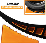 CARMTEK Premium Camper Leveler Kit with Curved RV Levelers, Wheel Chocks, Rubber Mats and Carry Bag