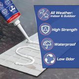 7.4 Ounce Heavy-Duty Construction Adhesive in Squeeze Tube, Versatile Cement Glue for Tile, Floor, Stone, Wood, Wall & More, 1 Pack, CZJS-001