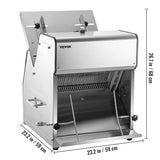 VEVOR Commercial Electric Bread Slicer with 12mm Cutting Thickness, 31PCS Bakery Machine, 110V Toast Cutter for Bread Sheets