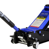 CQSXDA 4 Ton Low Profile Floor Jack with Dual Piston Quick Lift Pump, Heavy-Duty Steel Racing Design and 4-21 Lifting Range