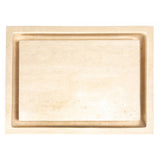 Eden Bath Rectangular Infinity Pool Sink, Honed Beige Travertine