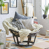 42-Inch Rattan Papasan Chair Frame Only, Stain Finish