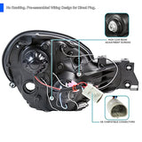 SPEC-D TUNING Dual Halo LED Projector Headlight Assembly with Glossy Black Housing and Smoke Lens, Left and Right Pair for 2002-2003 Subaru Impreza