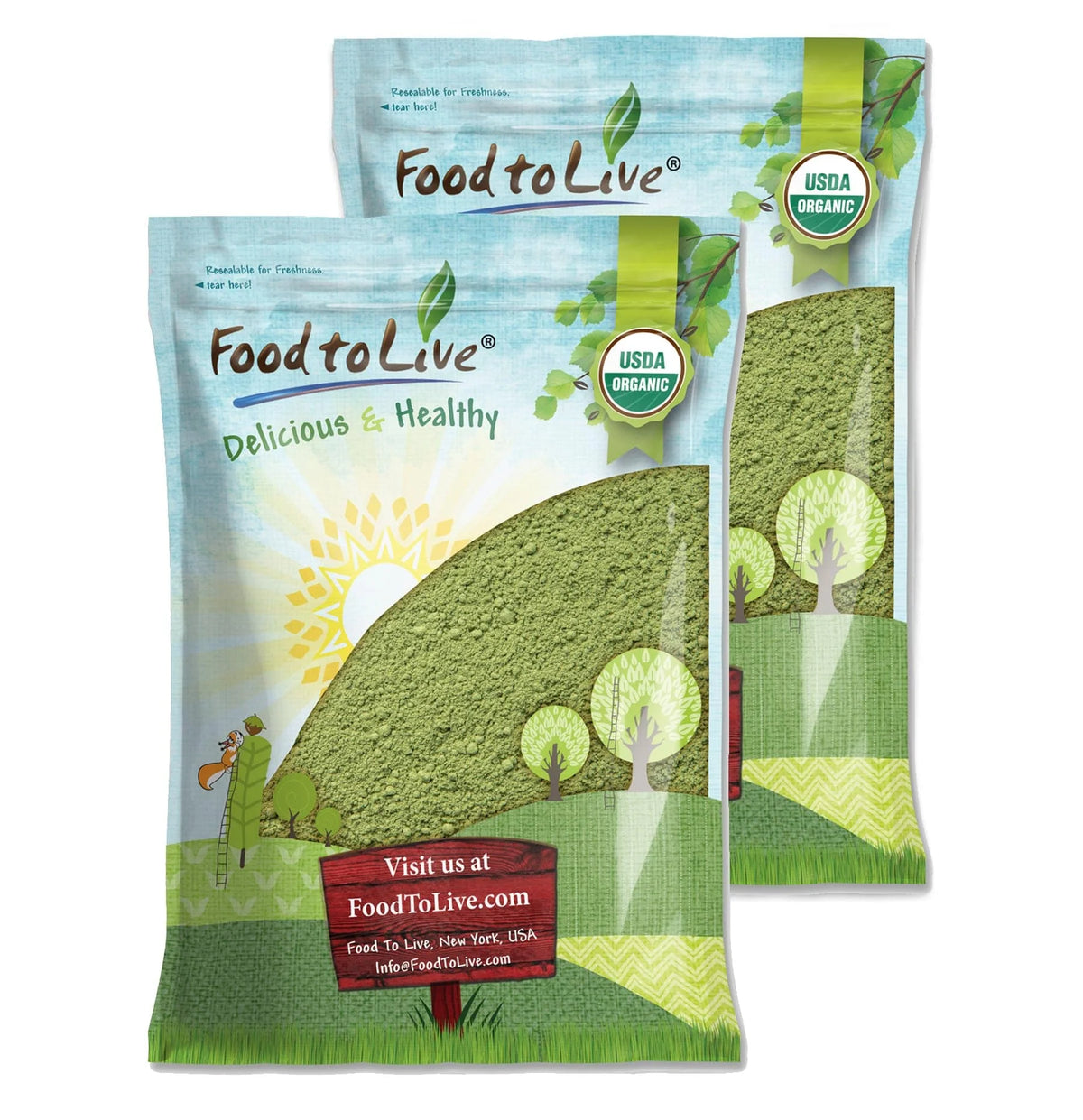 14-Pound Organic Kale Powder by Food to Live, Raw Vegan Superfood with Non-GMO and Kosher Ingredients