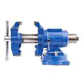 Forward DT08125A 5-Inch Heavy-Duty Bench Vise with 360-Degree Swivel Base, Swivel Head and Anvil (5×22)