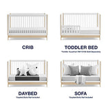 GAP babyGap Tate 4-in-1 Convertible Crib, GREENGUARD Gold Certified, Bianca White and Natural