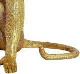 Golden Sitting Monkey Table Lamp, Vintage Resin Accent Lighting for Dining Rooms, Living Rooms, Bedrooms, Bars, and Cafes