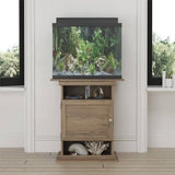 Rustic Oak Aquarium Stand by Flipper, Sized for 10- and 20-Gallon Tanks