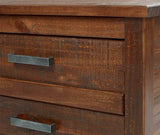 Camaflexi Carmel Nightstand with 3 Drawers, Finished in Antique Walnut