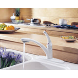 Delta 470-WH-DST Signature Kitchen Faucet with Single-Handle Pull-Out Design in White