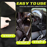 Elastic Motorcycle and Bicycle Luggage Tension Strap with Hook, Helmet and Rear Bag Lashings Belt for Secure Gear Transport