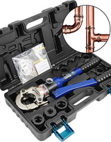 AMZCNC Hydraulic Copper Pipe Crimping Tool with 1/2, 3/4 and 1 Jaws, Tube Fittings ProPress Pressing Pliers