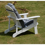 Tufted Adirondack Chair Cushion with High Back, Waterproof UV-Resistant Outdoor Seat Pad for Patio and Lawn Furniture, Gray