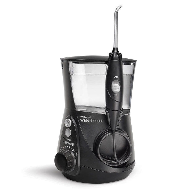 Waterpik Aquarius WP-660 Professional Water Flosser in White, Featuring 10 Settings and 7 Tips for Teeth, Gums, Braces and Multiple Users, ADA Accepted